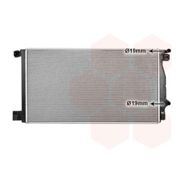 Chladič, chlazení motoru VAN WEZEL 53012710