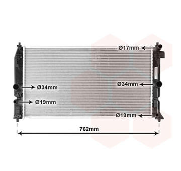 Chladič, chlazení motoru VAN WEZEL 54012701