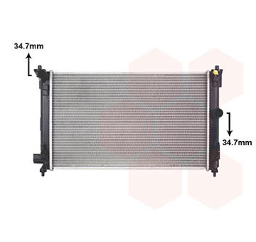 Chladič, chlazení motoru VAN WEZEL 54012703