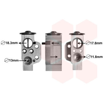 Expanzní ventil, klimatizace VAN WEZEL 58001333