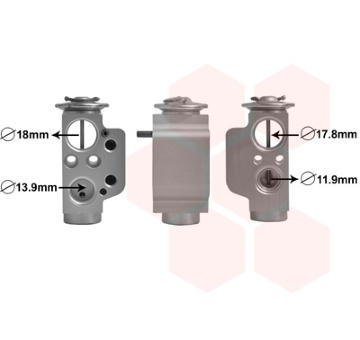 Expanzní ventil, klimatizace VAN WEZEL 58001367