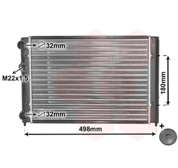 Chladič, chlazení motoru VAN WEZEL 58002028