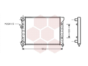 Chladič, chlazení motoru VAN WEZEL 58002029
