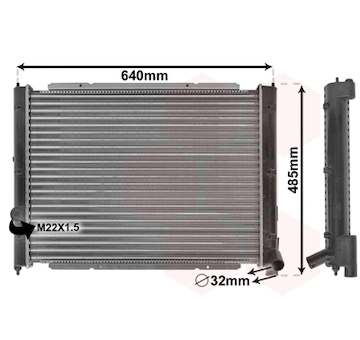 Chladič, chlazení motoru VAN WEZEL 58002034