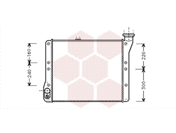 Chladič, chlazení motoru VAN WEZEL 58002054