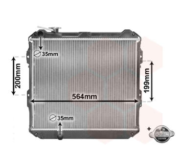 Chladič, chlazení motoru VAN WEZEL 58002088