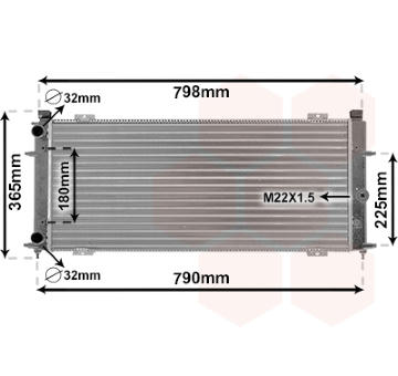 Chladič, chlazení motoru VAN WEZEL 58002094