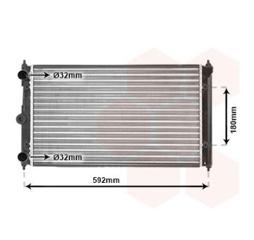 Chladič, chlazení motoru VAN WEZEL 58002095
