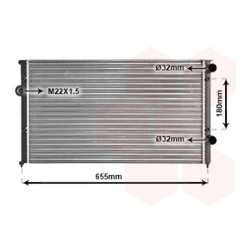 Chladič, chlazení motoru VAN WEZEL 58002102