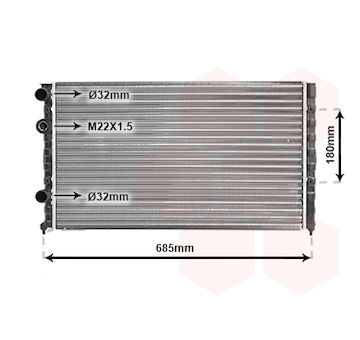 Chladič, chlazení motoru VAN WEZEL 58002124