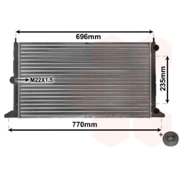 Chladič, chlazení motoru VAN WEZEL 58002134