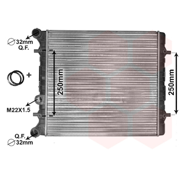 Chladič, chlazení motoru VAN WEZEL 58002152