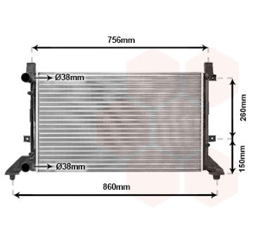 Chladič, chlazení motoru VAN WEZEL 58002155