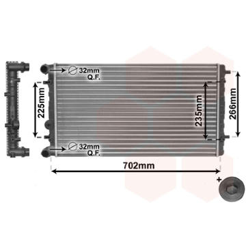 Chladič, chlazení motoru VAN WEZEL 58002174