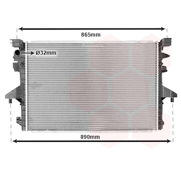 Chladič, chlazení motoru VAN WEZEL 58002317