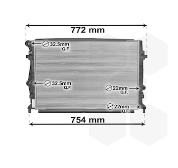 Chladič, chlazení motoru VAN WEZEL 58002343