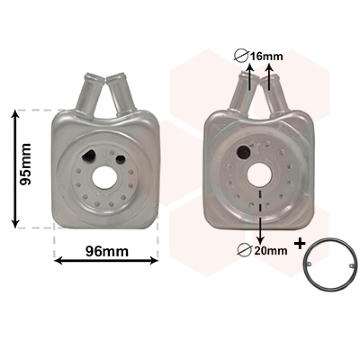 Olejový chladič, motorový olej VAN WEZEL 58003147