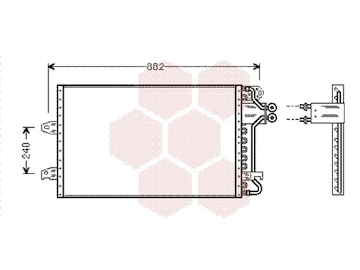 Kondenzátor, klimatizace VAN WEZEL 58005140
