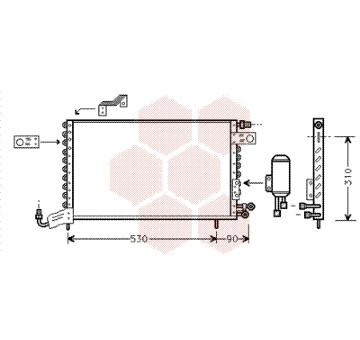Kondenzátor, klimatizace VAN WEZEL 58005142