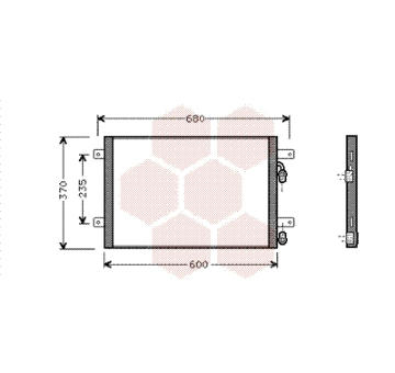 Kondenzátor, klimatizace VAN WEZEL 58005153