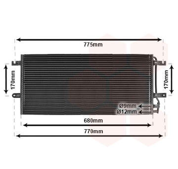 Kondenzátor, klimatizace VAN WEZEL 58005197
