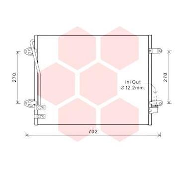 Kondenzátor, klimatizace VAN WEZEL 58005322
