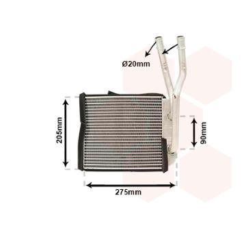 Výměník tepla, vnitřní vytápění VAN WEZEL 58006301