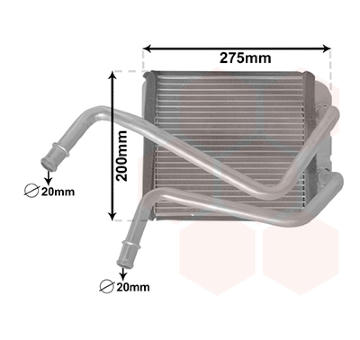 Výměník tepla, vnitřní vytápění VAN WEZEL 58006378