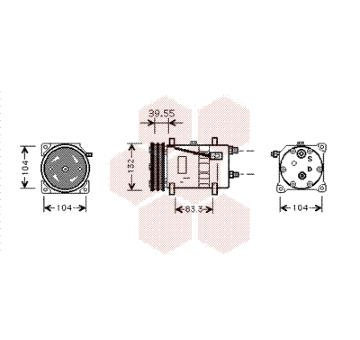Kompresor, klimatizace VAN WEZEL 5800K074