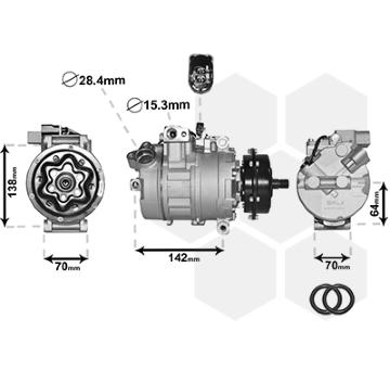 Kompresor, klimatizace VAN WEZEL 5800K087