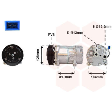 Kompresor, klimatizace VAN WEZEL 5800K164