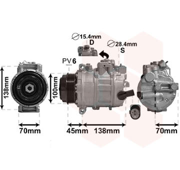 Kompresor, klimatizace VAN WEZEL 5800K384