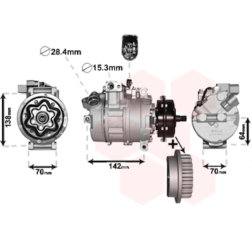 Kompresor, klimatizace VAN WEZEL 5800K987