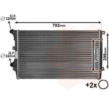 Chladič, chlazení motoru VAN WEZEL 58012206