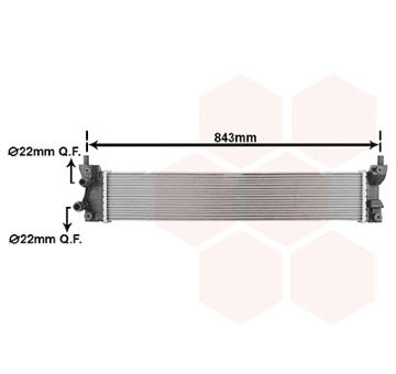 Chladič, chlazení motoru VAN WEZEL 58012708