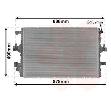 Chladič, chlazení motoru VAN WEZEL 58012716