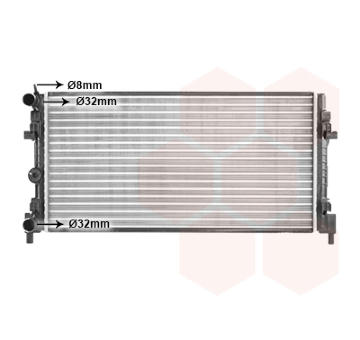 Chladič, chlazení motoru VAN WEZEL 58012728