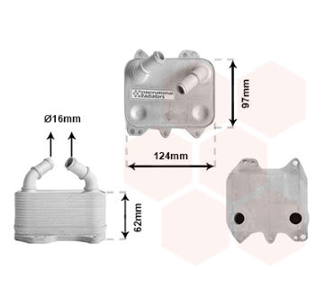 Olejový chladič, motorový olej VAN WEZEL 58013711