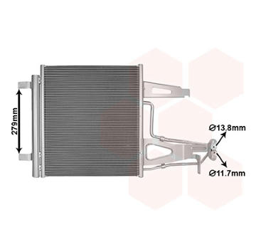 Kondenzátor klimatizácie VAN WEZEL 58015708