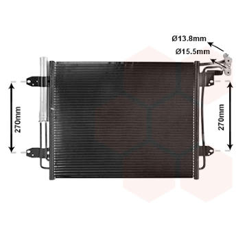 Kondenzátor, klimatizace VAN WEZEL 58015713