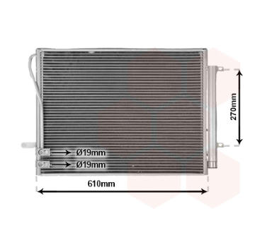 Kondenzátor, klimatizace VAN WEZEL 58015714