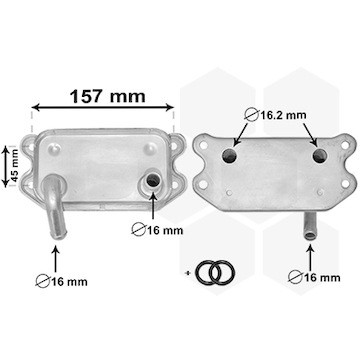 Olejový chladič, motorový olej VAN WEZEL 59003154