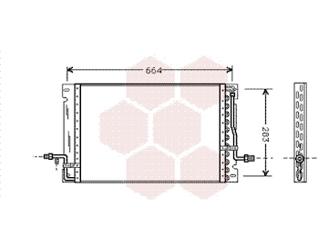 Kondenzátor, klimatizace VAN WEZEL 59005076
