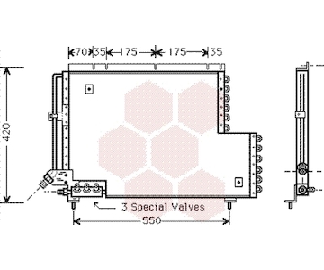 Kondenzátor, klimatizace VAN WEZEL 59005081
