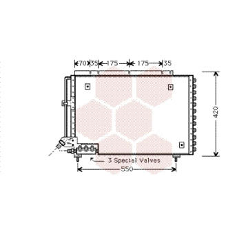 Kondenzátor, klimatizace VAN WEZEL 59005082