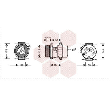Kompresor, klimatizace VAN WEZEL 5900K113