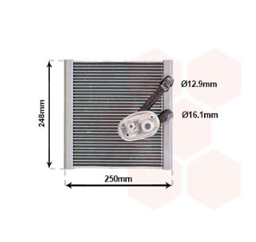 Výparník klimatizácie VAN WEZEL 5901V702
