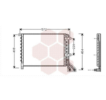 Kondenzátor, klimatizace VAN WEZEL 73005063