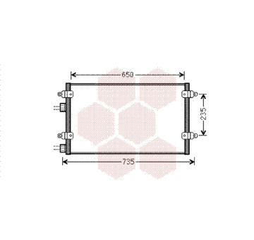 Kondenzátor, klimatizace VAN WEZEL 73005094