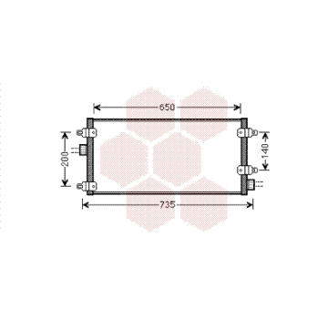 Kondenzátor, klimatizace VAN WEZEL 73005095